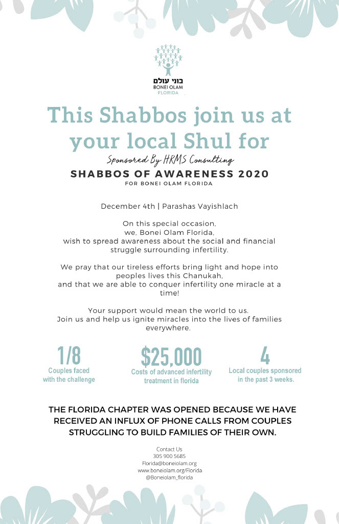 Florida Shabbos of Awareness