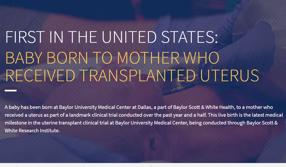 Birth with Transplanted Uterus